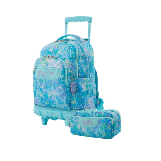Kit escolar mochila de ruedas + estuche Glitter image number 1